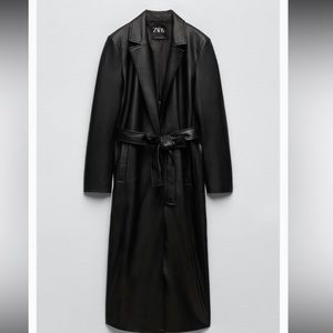 🖤zara faux leather coat